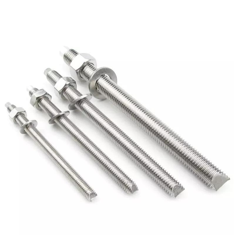 Galvanized M8 M12 M16 M20 Chemical Anchor Studs  316 stainless steel A2 Stainless Chemical Stud M12 x 160mm