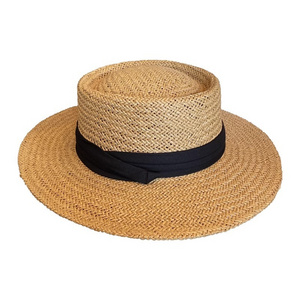 Women's Straw Hat Vintage Natrual Grass CustomHot selling French romantic style ladies sun paper straw hat