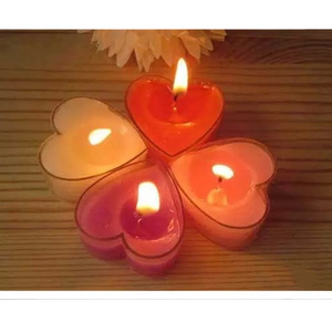 Custom Romantic Heart Shape Small Plastic Tealight Candle Jars