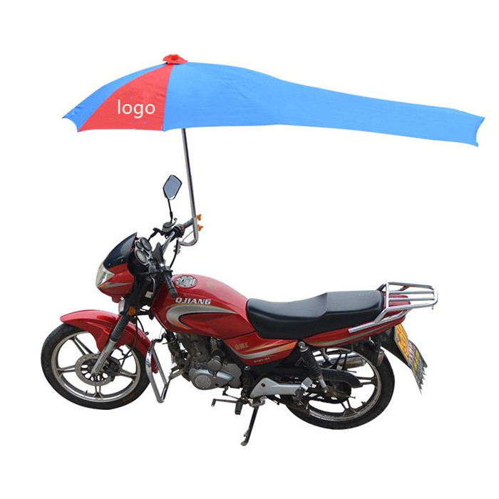 Full Covered Electric Bike Umbrella Outdoor Windproof Sunshade Cover Motorcycle Umbrella Electric Scooter Umbrella for Rain Glam