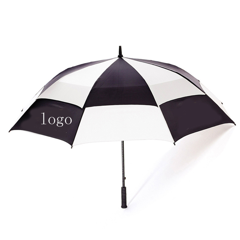 Fantastic air vented full body umbrella golf printing straight umbrella with shoulder strap for sale