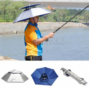 New Outdoor Foldable Sun Umbrella Hat Golf Fishing Camping Headwear Cap Head Hat umbrella