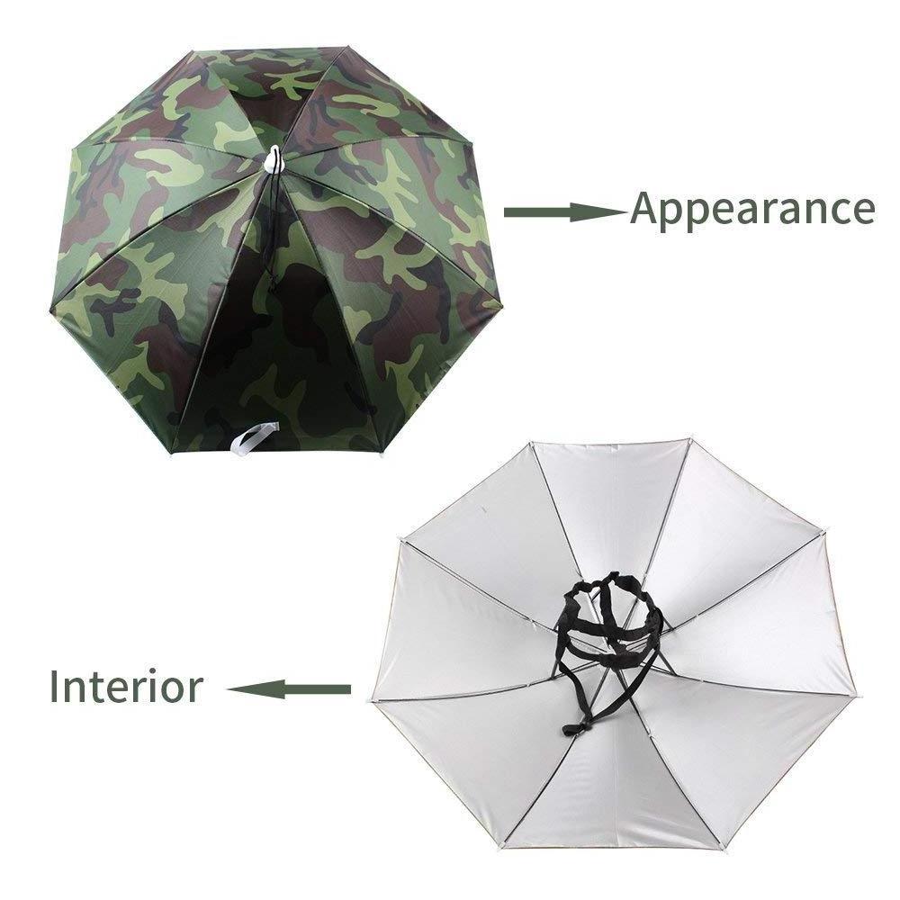 Folding Fishing Umbrella Hat Wearing Umbrella Hat