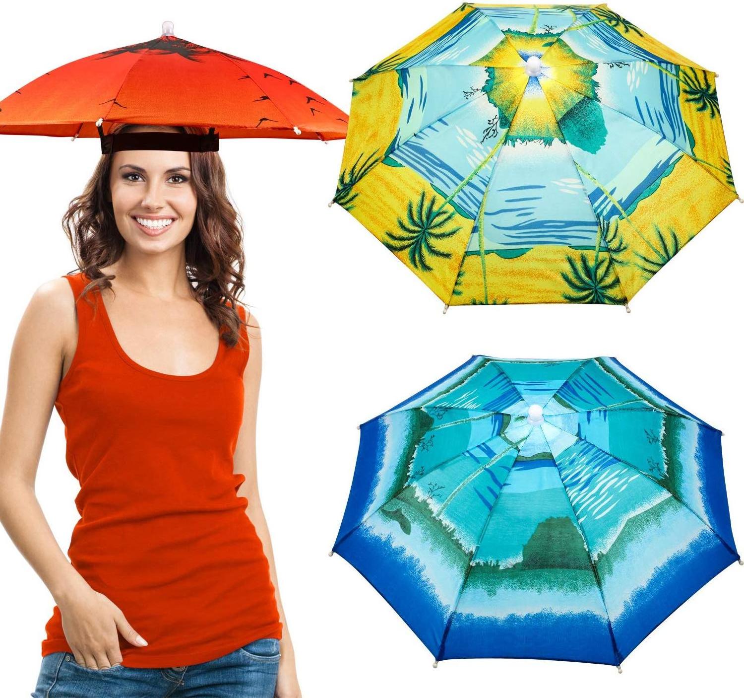 Folding Fishing Umbrella Hat Wearing Umbrella Hat