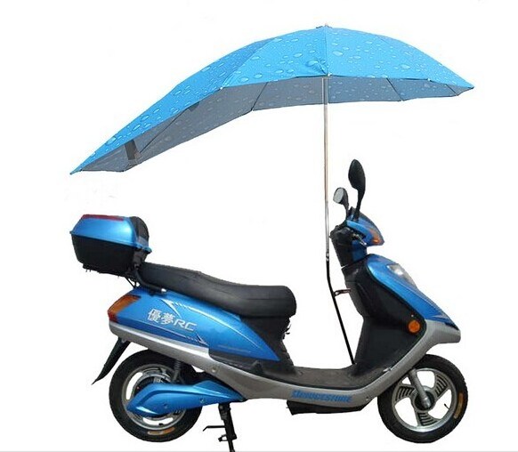 Electric E Bike Bicycle Motorcycle Scooter Rain Wind Canopy Roof Hood Cover Umbrella Steel Plastic TT Umbrella Shield Car Nylon