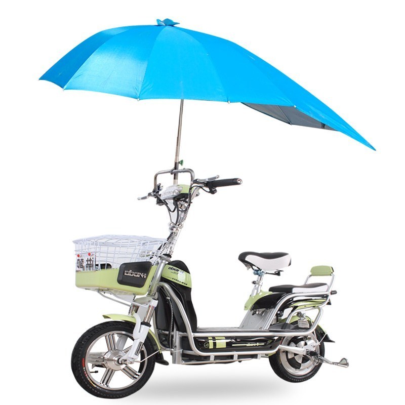 Electric E Bike Bicycle Motorcycle Scooter Rain Wind Canopy Roof Hood Cover Umbrella Steel Plastic TT Umbrella Shield Car Nylon