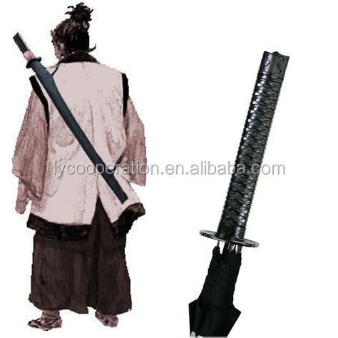 Katana Japan sword Rain Umbrella with Shoulder Strap