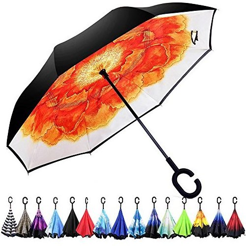 Designer Minimalist Manual Straight Umbrella for Adults Inverted Reverse Style Cheap Bulk Options