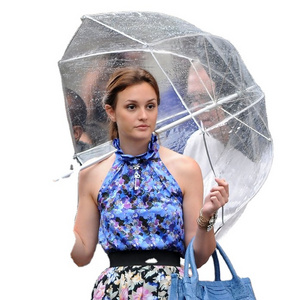 Wholesale 8-bone Umbrella Straight Handle Long Handle Transparent Umbrella for Women