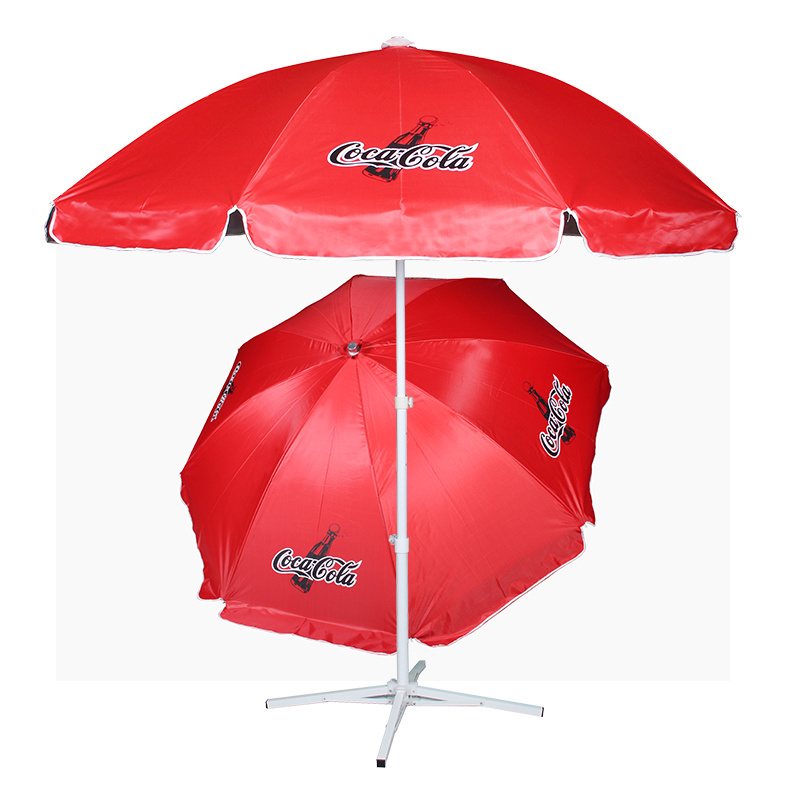 Customizable Manual Big Round Portable Parasols Outdoor Leisure Beach Umbrellas