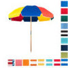 7.5 ft Wide oxford Beach Umbrella in Black and Linen with tilt.wood pole