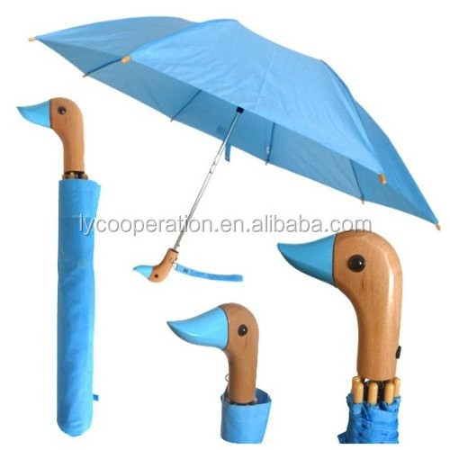 Wooden Duck Handle Umbrella