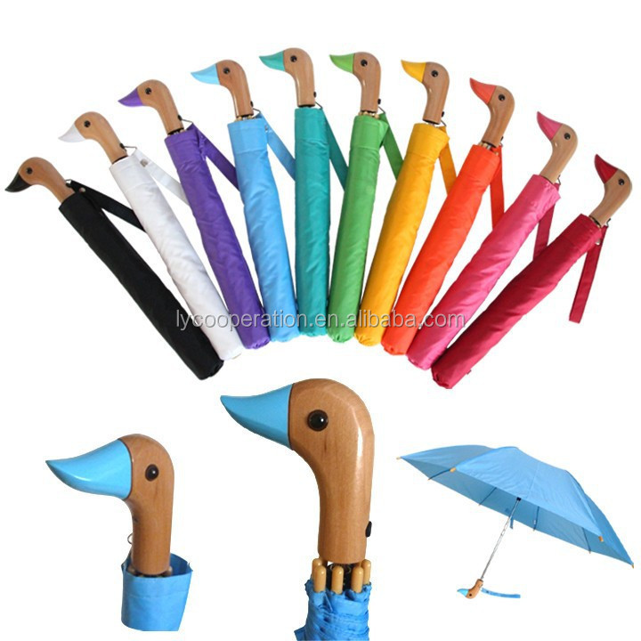 Wooden Duck Handle Umbrella