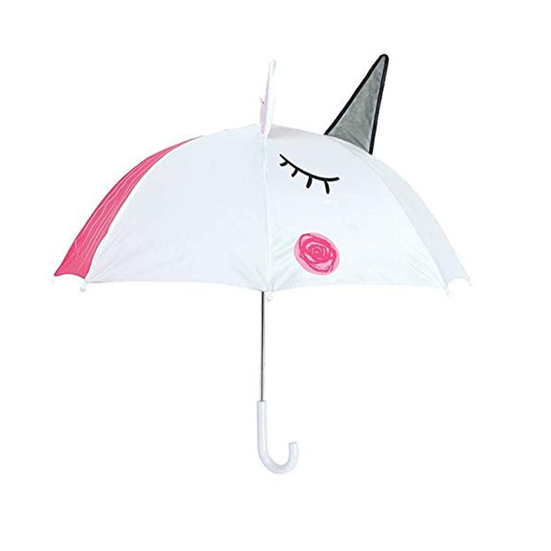 OEM High quality kids unicorn umbrella customizable straight print rain umbrellas