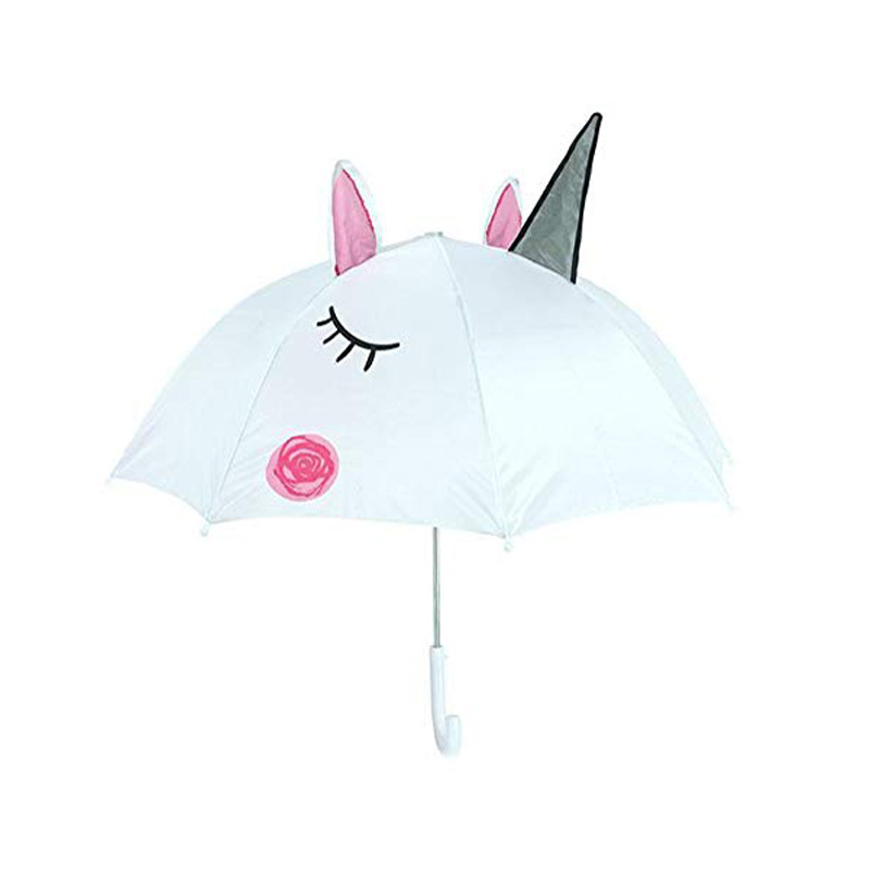 OEM High quality kids unicorn umbrella customizable straight print rain umbrellas