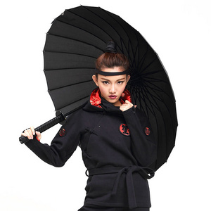 Samurai Katana Umbrella Samurai Sword Handle Umbrella Japan with Logo Printing Minimalist Plastic Giveaways Artificial TT Manual