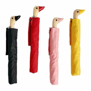 Duckhead Wooden Handle Anti UV Rain Compact Umbrella Manual and Automatic