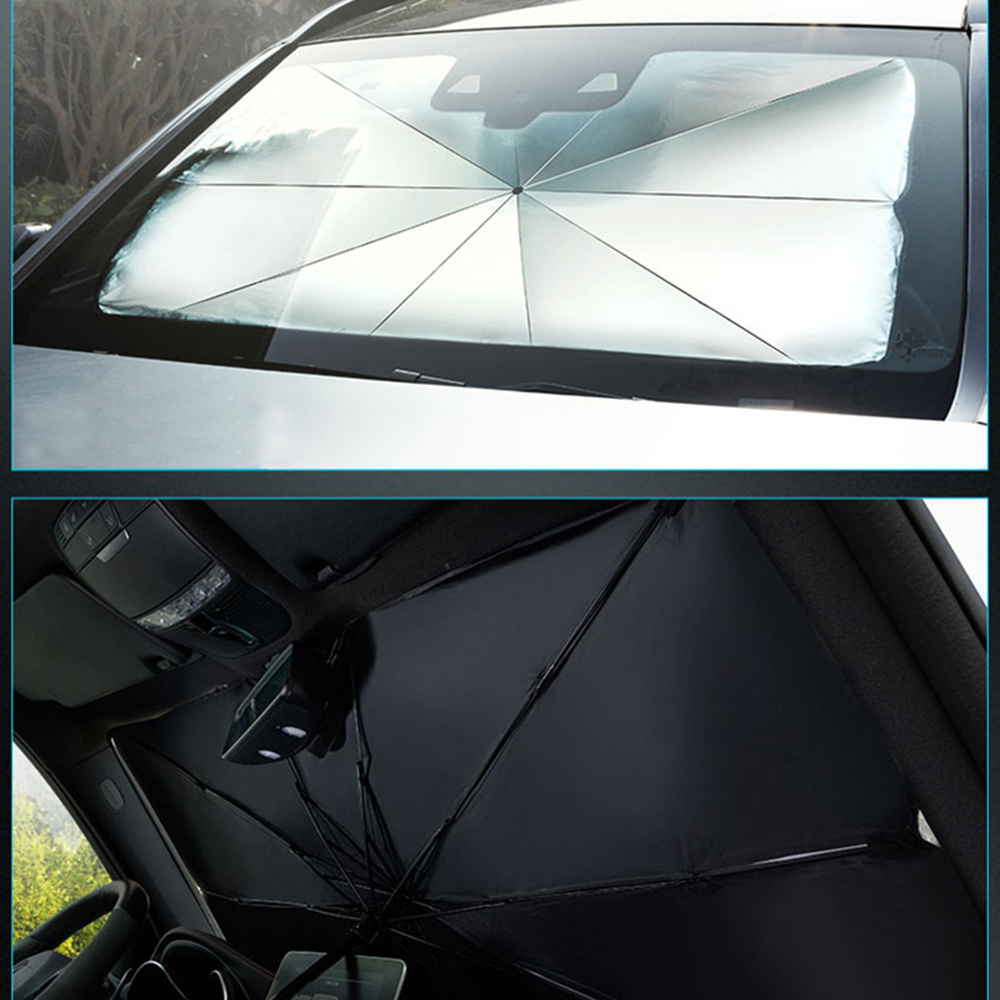 Automatic Folding Car Windshield Window Sun Shade Umbrella Minimalist Steel Travel TT Nylon Umbrella-type Sunshade for The Car