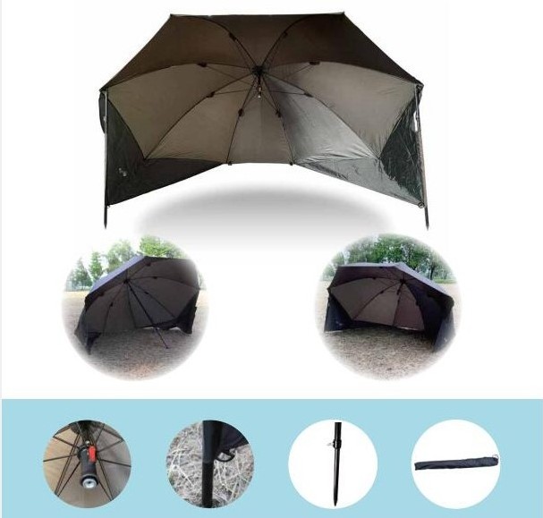 Carp Fishing Shelter Brolly Umbrella System Waterproof Storm Poles