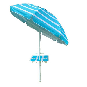 Summer Beach Umbrella with Cup Holder and Sand Bags Portable Outdoor Heavy Duty Sunshade Umbrella