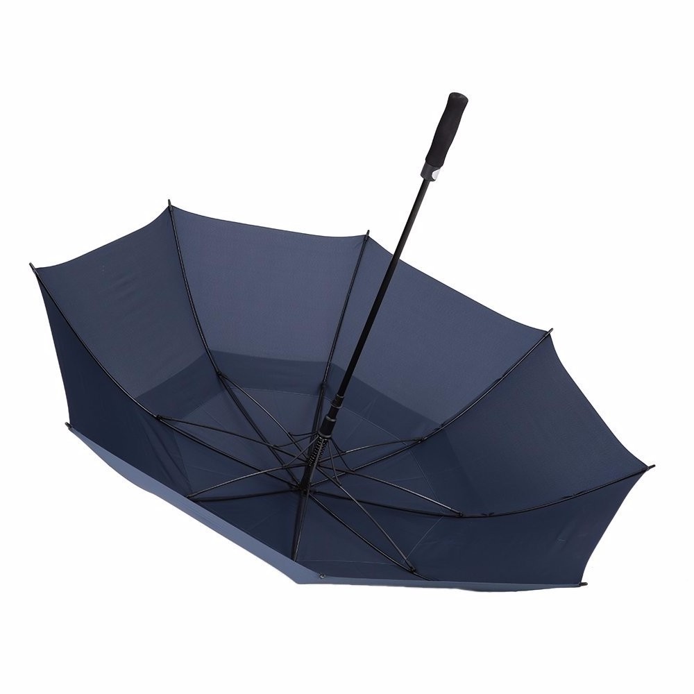 golf umbrella double canopy air vent automatic open golf straight umbrella with shoulder strap logo