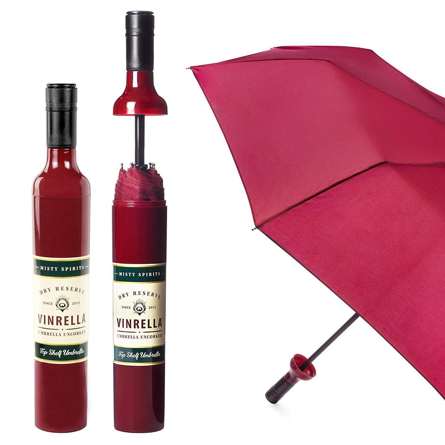 Umbrella in a bottle Foldable compact gift windproof Anti UV rain sun shape wine bottle umbrella