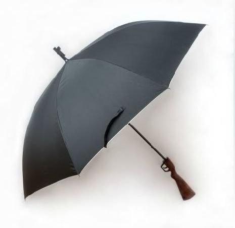 Gun handle Umbrella Saiveina hand Open Straight umbrella Creative design Straight umbrella