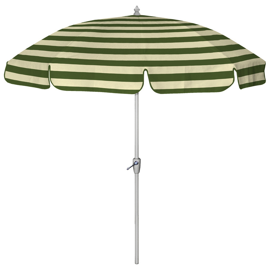 6ft Beach Patio Tilt Striped Umbrella Parasol Multi coloured Umbrella