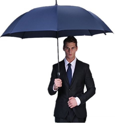 62inch Double Canopy Windproof Fiberglass Frame Large Outdoor Umbrella Golf umbrella