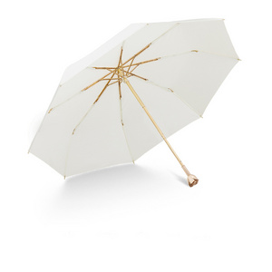 character gold rose Umbrellas high quality luxury folding umbrella Sun Parasol Umbrella