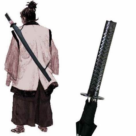 custom unique sword handle shaped umbrella japanese katana umbrella parapluie