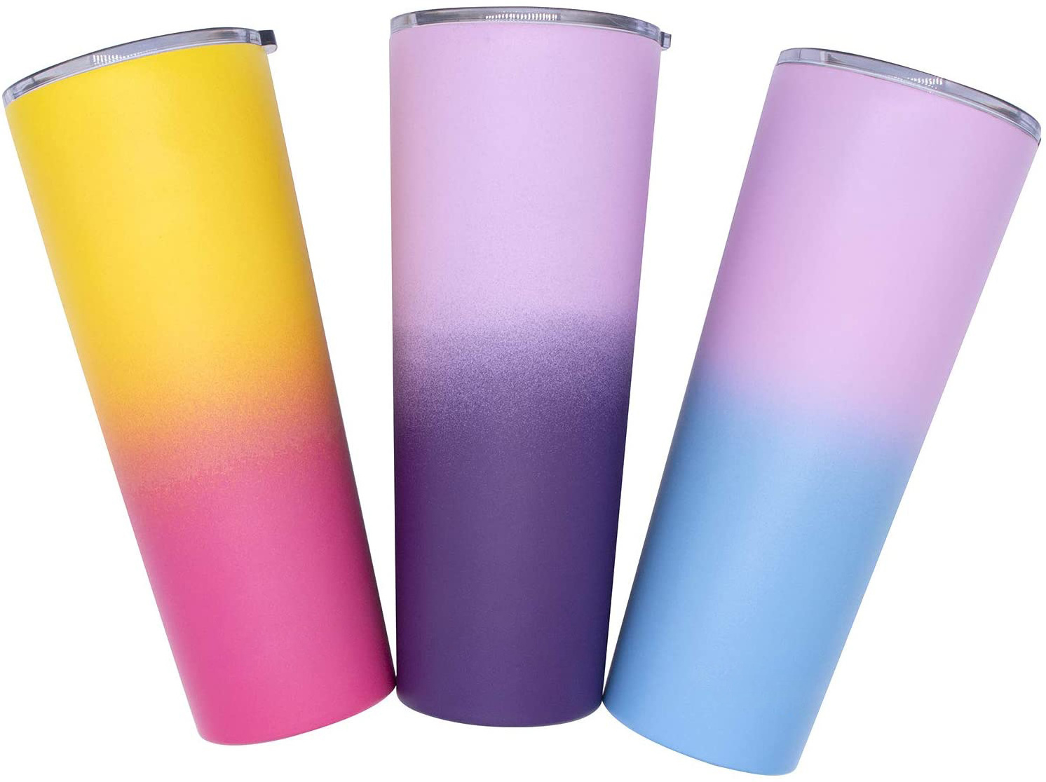 Hot Sale Top Seller Skinny Tumblers 20oz Stainless Steel Double Wall Insulated Sublimation Blanks Tumblers With Lids and Straws