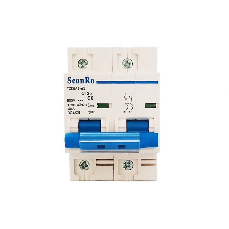 SeanRo DC breaker  2 pole 80amp miniature circuit breaker 100amp mcb circuit breaker