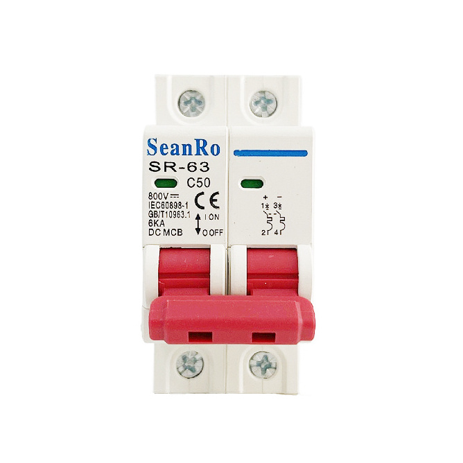 SeanRo 2pole mini circuit breaker solar accessories SR-63 1000v dc mcb