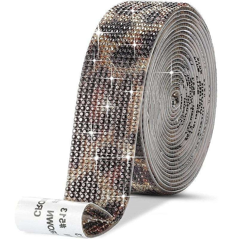 Self Adhesive Rhinestone Tape Crystal Rhinestone Tape  Shiny Rhinestone Sparkling Trim Bling DIY Decoration