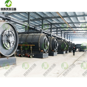 High quality tire to oil recycling pyrolysis equipment convert organic waste rubber into oil, carbon black for sale