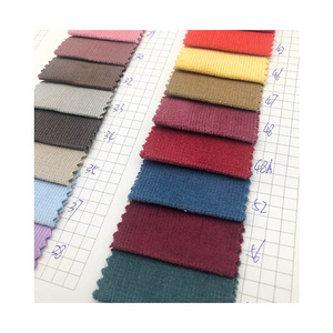 Wholesale stretch corduroy fabric 97% cotton 3% spandex 16w dyed corduroy for jacket casual pants fabric