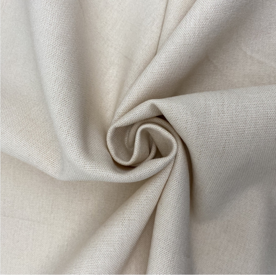 Wholesale customizable sofa linen fabric 40%linen 45%viscose 15%terylene linen cushion fabric