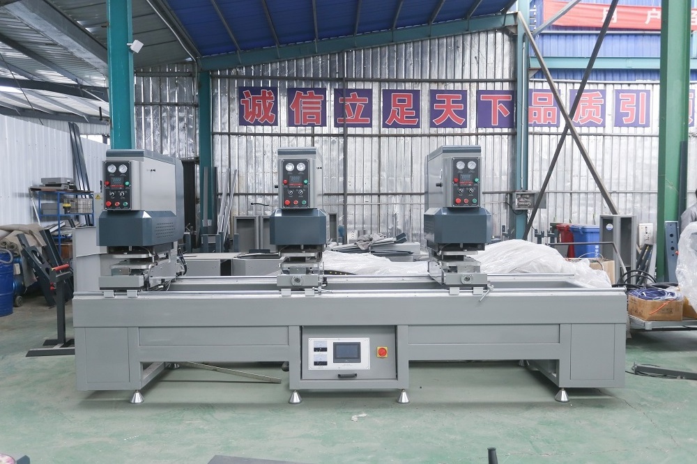 upvc window fabrication seamless double head welding machine 150mm height