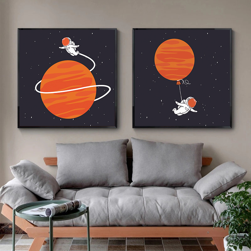 Wall Decor Astronaut Planet Canvas Paintings Wall Art Prints Canvas Painting For Home bedroom Decor