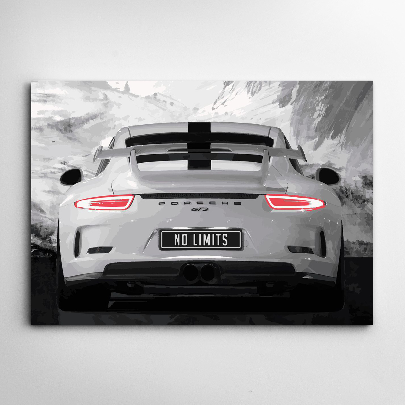 Inspiring Quotes No Limit No Risk Sports Car For Office Wall Decor Pictures For Home Decoration Canvas Painting