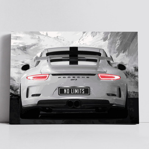 Inspiring Quotes No Limit No Risk Sports Car For Office Wall Decor Pictures For Home Decoration Canvas Painting