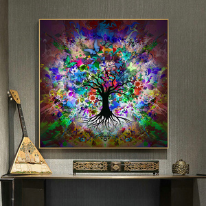 Tree Of Life By Gustav Klimt Painting Abstract Art Embroidery Cross Stitch Living Room Decor