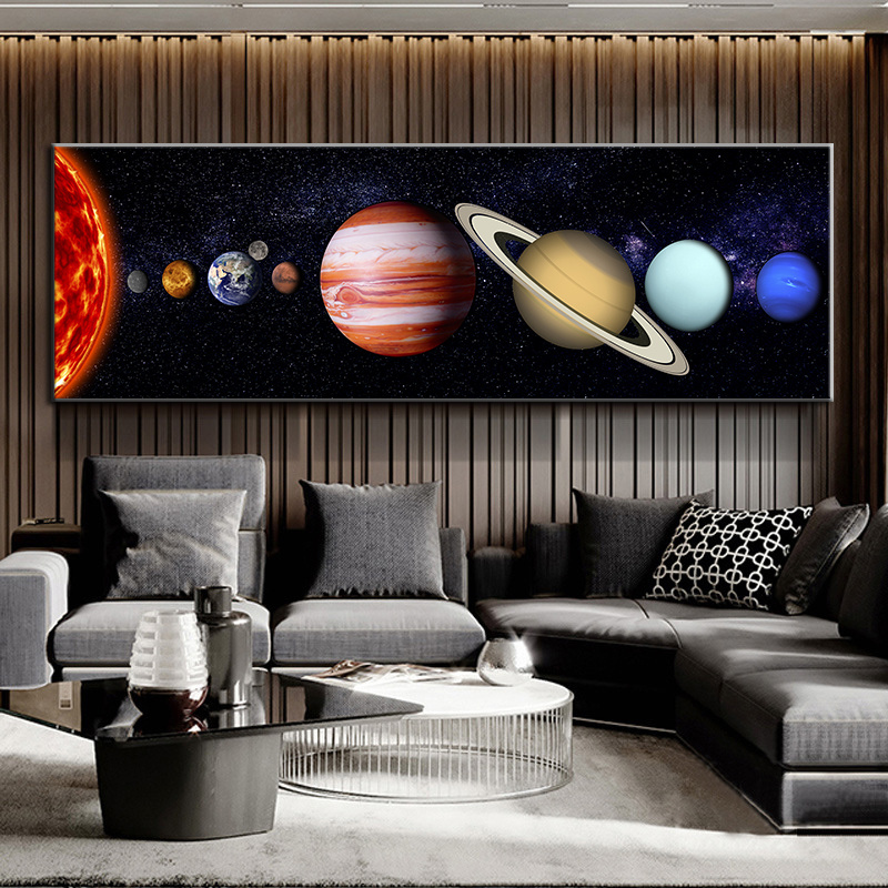 Space Exoplanet Galaxy Canvas Painting Universe Stars Planets Poster and Prints Nordic Wall Art Pictures For Bedroom Home Decor