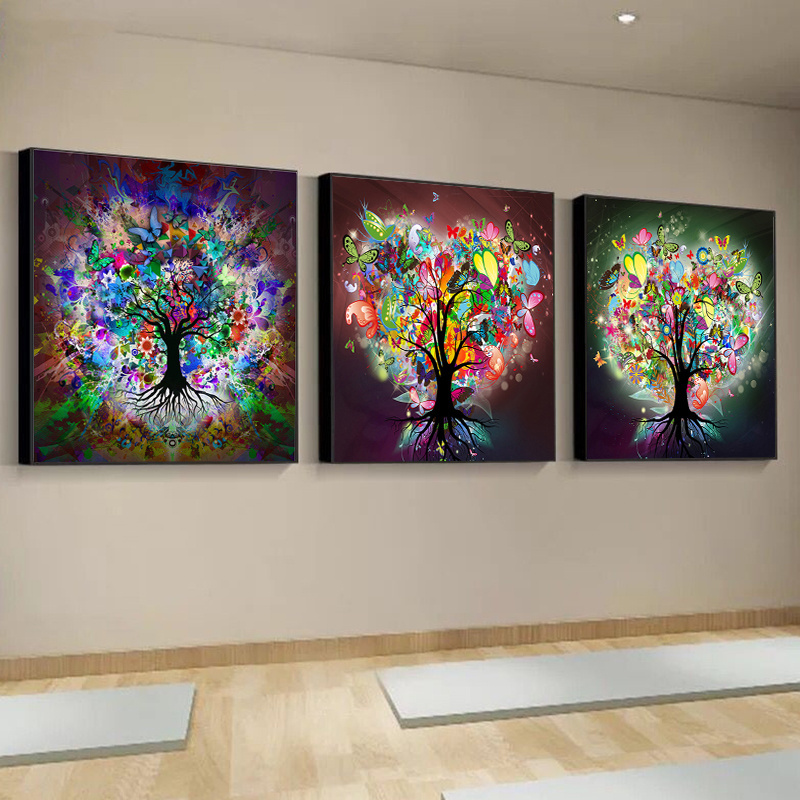 Tree Of Life By Gustav Klimt Painting Abstract Art Embroidery Cross Stitch Living Room Decor