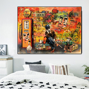 Modern Graffiti Art Painting on Canvas Abstract Portrait Print Wall Pictures For Living Room Cuadros Home Decor Oil Painting