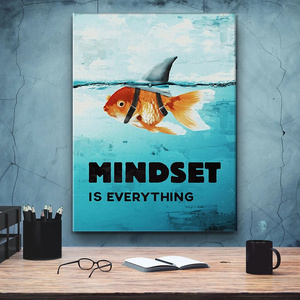 Mindset Is Everything Art Painting on Canvas Motivational  Prints Wall Living Decor