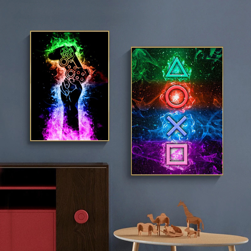 Gamer Room Poster Play Gamer Decor Canvas Painting Game Pictures Hd Prints for Boys Bedroom Gaming Wall Art Home Decor