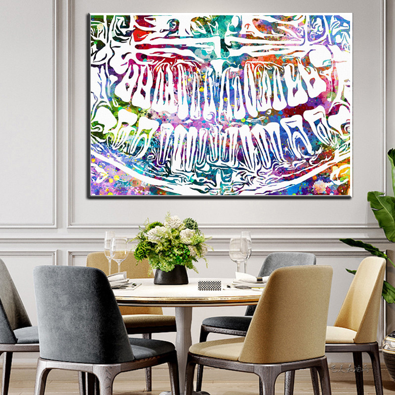 Colorful Tooth Laugh Dental Art Dentist Canvas Painting Modern Art Wall Picture Prints For Medical Education Office Home Decor