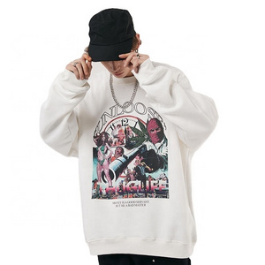 Luxury Hip Hop Sweatshirts 80 cotton 20 polyester hoodies Custom Logo Printing Oversized Heavyweight Hoodies Unisex